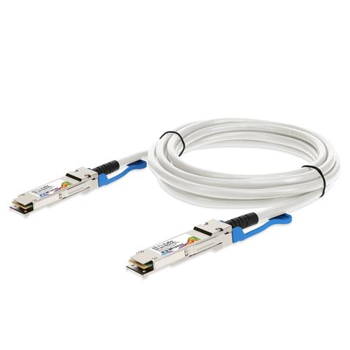 Picture of MSA and TAA Compliant 100GBase-CU QSFP28 to QSFP28 White Direct Attach Cable (Passive Twinax, 2m)