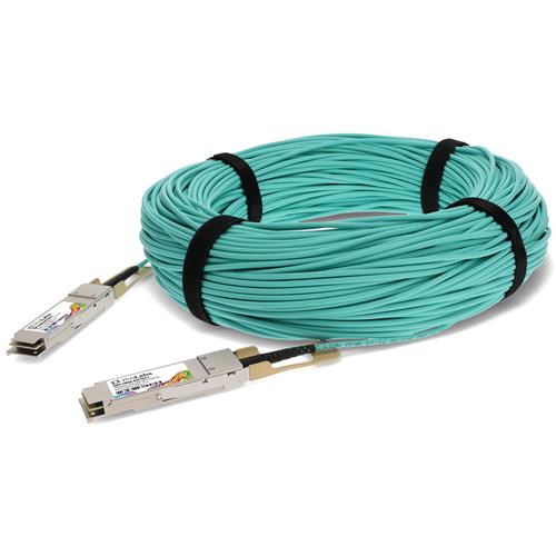 Picture of MSA and TAA Compliant 100GBase-AOC QSFP28 Active Optical Cable (850nm, MMF, 75m)