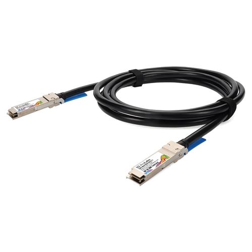 Picture of Cisco® Compatible TAA 40GBase-CU QSFP+ to QSFP+ Direct Attach Cable (Passive Twinax, 0.5m, Infiniband FDR10, 30AWG, LSZH)