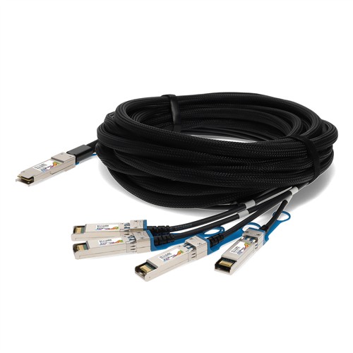 Picture for category Alcatel-Lucent Nokia® Compatible TAA 40GBase-CU QSFP to 4xSFP+ Transceiver (Twinax DAC, 7m, Active)