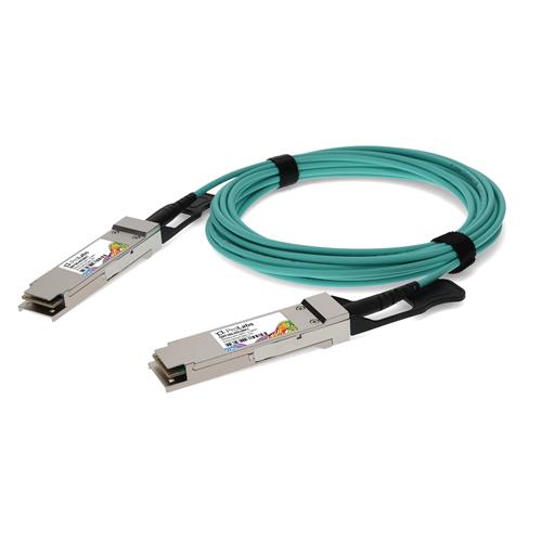 Picture of MSA and TAA Compliant 56GBase-AOC QSFP+ Active Optical Cable (850nm, MMF, 10m)