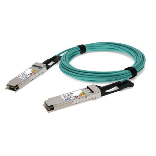Picture of MSA and TAA Compliant 56GBase-AOC QSFP+ Active Optical Cable (850nm, MMF, 15m)