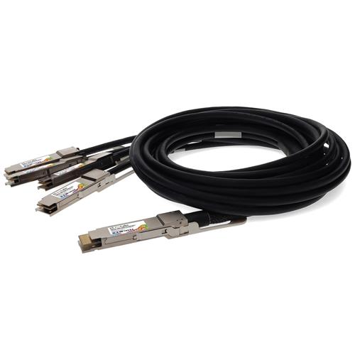 Picture of MSA and TAA Compliant 200GBase-CU QSFP-DD 200G to 2xQSFP28 100G NRZ Direct Attach Cable (Passive Twinax, 1m)
