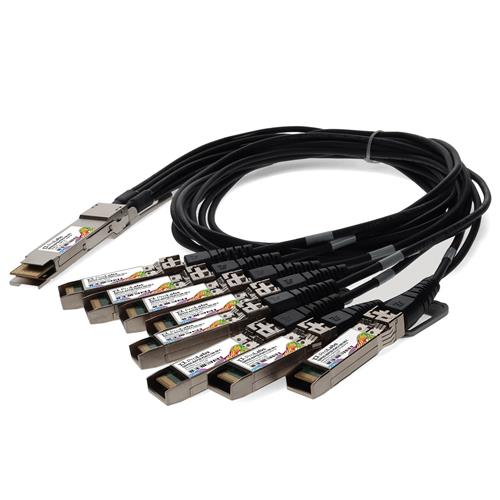 Picture of Arista Networks® Compatible TAA 200GBase-CU QSFP-DD 200G to 8xSFP28 Direct Attach Cable (Passive Twinax, 2.5m)