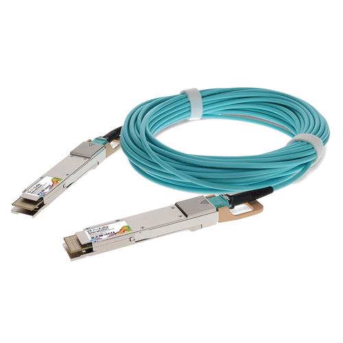 Picture of MSA and TAA Compliant 400GBase-AOC QSFP-DD to QSFP-DD Active Optical Cable (850nm, MMF, 1m)