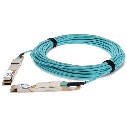 Picture of MSA and TAA 400GBase-AOC QSFP-DD to QSFP-DD Active Optical Cable (850nm, MMF, 22m)
