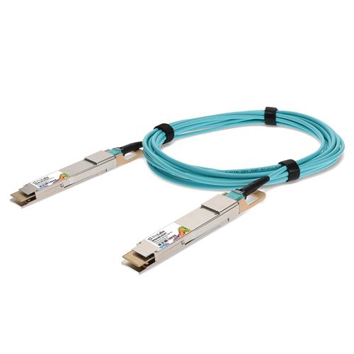 Picture of MSA and TAA Compliant 400GBase-AOC QSFP-DD to QSFP-DD Active Optical Cable (850nm, MMF, 3m)