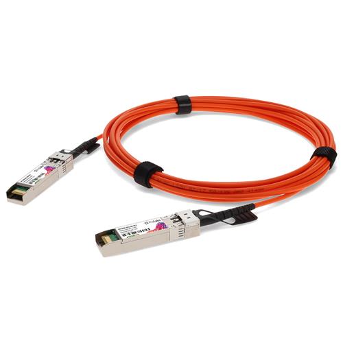 Picture of MSA and TAA Compliant 10GBase-AOC SFP+ to SFP+ Orange Active Optical Cable (850nm, MMF, 1.5m)