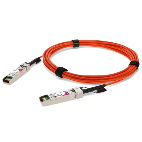 Picture of MSA and TAA Compliant 10GBase-AOC SFP+ to SFP+ Orange Active Optical Cable (850nm, MMF, 3m)