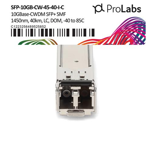 Picture of MSA and TAA 10GBase-CWDM SFP+ Transceiver (SMF, 1450nm, 40km, LC, DOM, -40 to 85C)