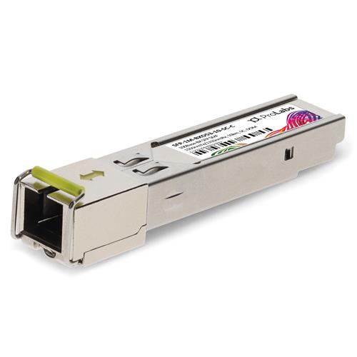 Picture for category MSA and TAA 100Base-BX SFP Transceiver (SMF, 1550nmTx/1310nmRx, 10km, SC, DOM)