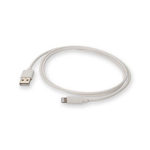 Picture of Apple Computer® MD818AM/A Compatible 1.0m (3.3ft) USB A 2.0 Male to Lightning Male White Cable
