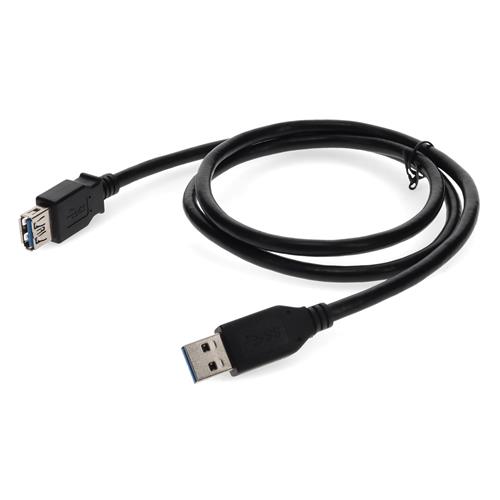Picture of 10ft USB a 3.0 Male to Female Black Cable
