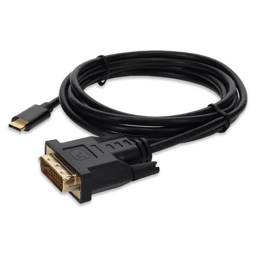 Picture of 6ft USB-C 3.1 to DVI-D Dual Link (24+1 pin) Male to Male Black Cable