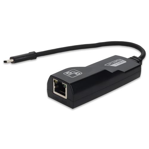 Picture of USB C 3.1 Male to RJ-45 Female Black Adapter