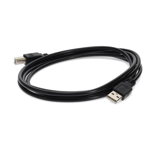 Picture of 5-Pack of 10ft USB A 2.0 Male to USB B 2.0 Male Black Cables