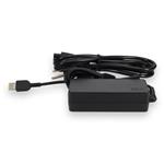 Picture of Lenovo® 0B47455 Compatible 65W 20V at 3.25A Black Slim Tip Laptop Power Adapter and Cable