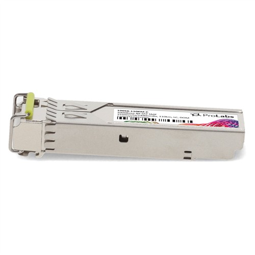 Picture of Extreme Networks® 10056-110 Compatible TAA 1000Base-BX SFP Transceiver (SMF, 1550nmTx/1490nmRx, 10km, LC, DOM)