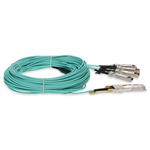 Picture of Extreme Networks® 10444 Compatible TAA Compliant 100GBase-AOC QSFP28 to 4xSFP28 Active Optical Cable (850nm, MMF, 20m)