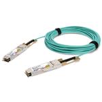 Picture of Ciena® 160-9460-003 Compatible TAA Compliant 100GBase-AOC QSFP28 to QSFP28 OTU4 Active Optical Cable (850nm, MMF, 3m)