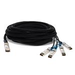 Picture of Brocade® (Formerly) 40G-QSFP-4SFP-C-0101 Compatible TAA Compliant 40GBase-CU QSFP+ to 4xSFP+ Direct Attach Cable (Active Twinax, 1m)