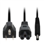 Picture of Dell® 450-AENV Compatible 65W 19V at 3.33A Black 4.5 mm x 3.0 mm Laptop Power Adapter and Cable