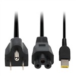 Picture of Lenovo® 4X20E50558 Compatible 135W 20V at 6.75A Black Slim Tip Laptop Power Adapter and Cable