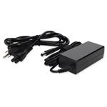 Picture of HP® 693711-001 Compatible 65W 18.5V at 3.5A Black 7.4 mm x 5.0 mm Laptop Power Adapter and Cable