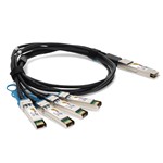 Picture of HP® 845418-B21 Compatible TAA 100GBase-CU QSFP28 to 4xSFP28 Direct Attach Cable (Passive Twinax, 5m)