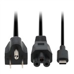 Picture of ASUS® 90XB03UN-MPW020 Compatible 45W 19.5V at 2.25A Black USB-C Laptop Power Adapter and Cable