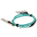 Picture of Arista Networks® AOC-Q-4S-100G-3M Compatible TAA Compliant 100GBase-AOC QSFP28 to 4xSFP28 Active Optical Cable (850nm, MMF, 3m)