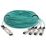 Picture of MSA and TAA Compliant 40GBase-AOC QSFP+ to 4xSFP+ Active Optical Cable (850nm, MMF, 70m)
