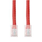 Picture of 6in Red CAT 5E PVC Ethernet Cable Non-Booted RJ-45 M/M