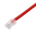Picture of 6in Red CAT 5E PVC Ethernet Cable Non-Booted RJ-45 M/M