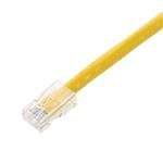 Picture of 6in Yellow CAT 5E PVC Ethernet Cable Non-Booted RJ-45 M/M