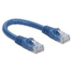 Picture of 6in Blue CAT 6 PVC Ethernet Cable Snagless Easy Clear Boot TAA RJ-45 M/M