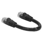 Picture of 6in Black CAT 6 PVC Ethernet Cable Snagless Bubble Boot RJ-45 M/M