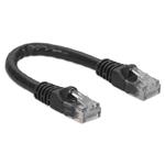 Picture of 6in Black CAT 6 PVC Ethernet Cable Snagless Bubble Boot RJ-45 M/M