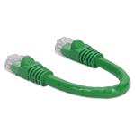 Picture of 6in Green CAT 6 PVC Ethernet Cable Snagless Bubble Boot RJ-45 M/M