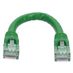 Picture of 6in Green CAT 6 PVC Ethernet Cable Snagless Bubble Boot RJ-45 M/M