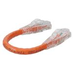 Picture of 6in Orange CAT 6 PVC Ethernet Cable Snagless Bubble Boot RJ-45 M/M