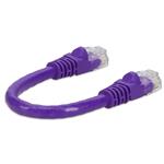 Picture of 6in Purple CAT 6 PVC Ethernet Cable Snagless Bubble Boot RJ-45 M/M