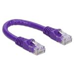Picture of 6in Purple CAT 6 PVC Ethernet Cable Snagless Bubble Boot RJ-45 M/M