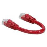 Picture of 6in Red CAT 6 PVC Ethernet Cable Snagless Easy Clear Boot TAA RJ-45 M/M