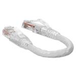 Picture of 6in White CAT 6 PVC Ethernet Cable Snagless Bubble Boot RJ-45 M/M