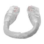 Picture of 6in White CAT 6 PVC Ethernet Cable Snagless Bubble Boot RJ-45 M/M