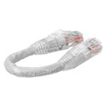 Picture of 6in White CAT 6 PVC Ethernet Cable Snagless Bubble Boot RJ-45 M/M