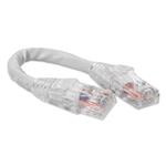 Picture of 6in White CAT 6 PVC Ethernet Cable Snagless Bubble Boot RJ-45 M/M
