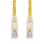 Picture of 6in Yellow CAT 6 PVC Ethernet Cable Snagless Easy Clear Boot TAA RJ-45 M/M