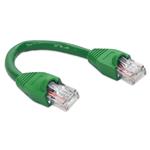 Picture of 6in Green CAT 6A PVC Ethernet Cable Snagless Bubble Boot RJ-45 M/M